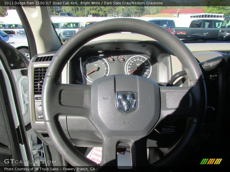 Bright White / Dark Slate Gray/Medium Graystone 2011 Dodge Ram 1500 SLT Quad Cab 4x4