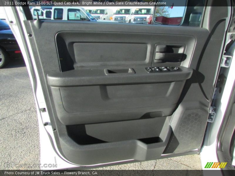 Bright White / Dark Slate Gray/Medium Graystone 2011 Dodge Ram 1500 SLT Quad Cab 4x4