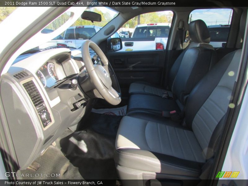 Bright White / Dark Slate Gray/Medium Graystone 2011 Dodge Ram 1500 SLT Quad Cab 4x4
