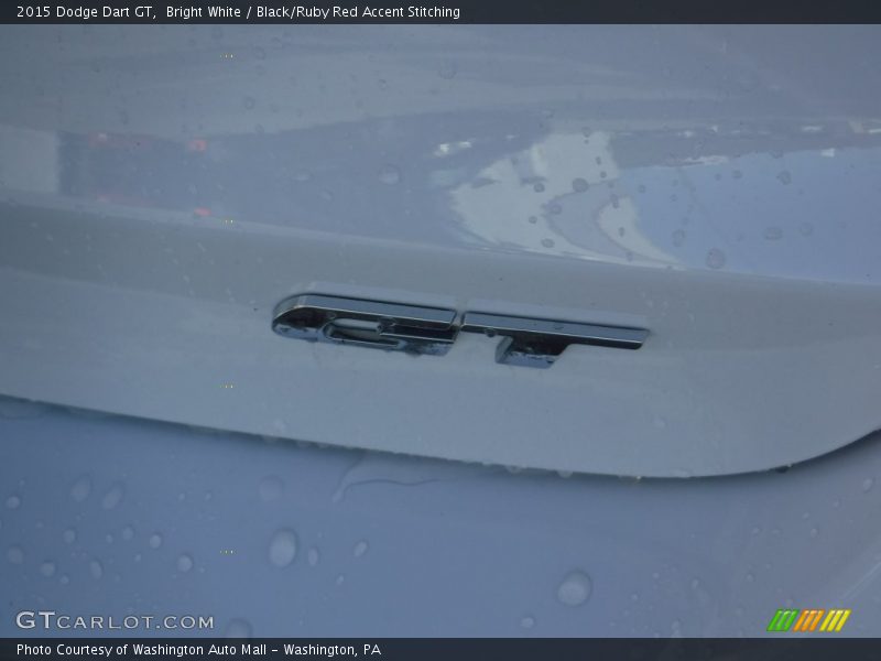 Bright White / Black/Ruby Red Accent Stitching 2015 Dodge Dart GT