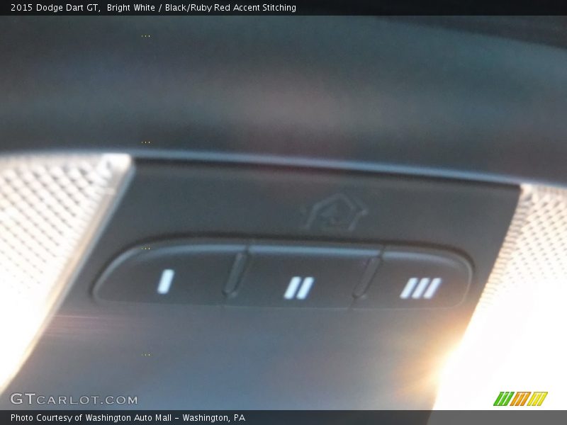 Bright White / Black/Ruby Red Accent Stitching 2015 Dodge Dart GT