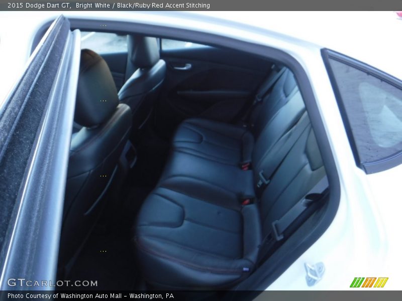 Bright White / Black/Ruby Red Accent Stitching 2015 Dodge Dart GT