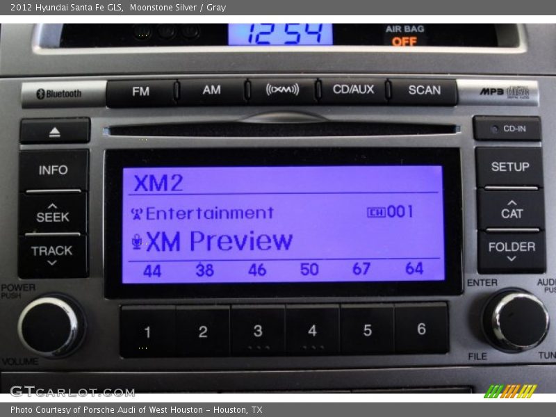 Moonstone Silver / Gray 2012 Hyundai Santa Fe GLS