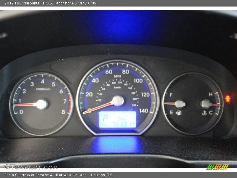 Moonstone Silver / Gray 2012 Hyundai Santa Fe GLS