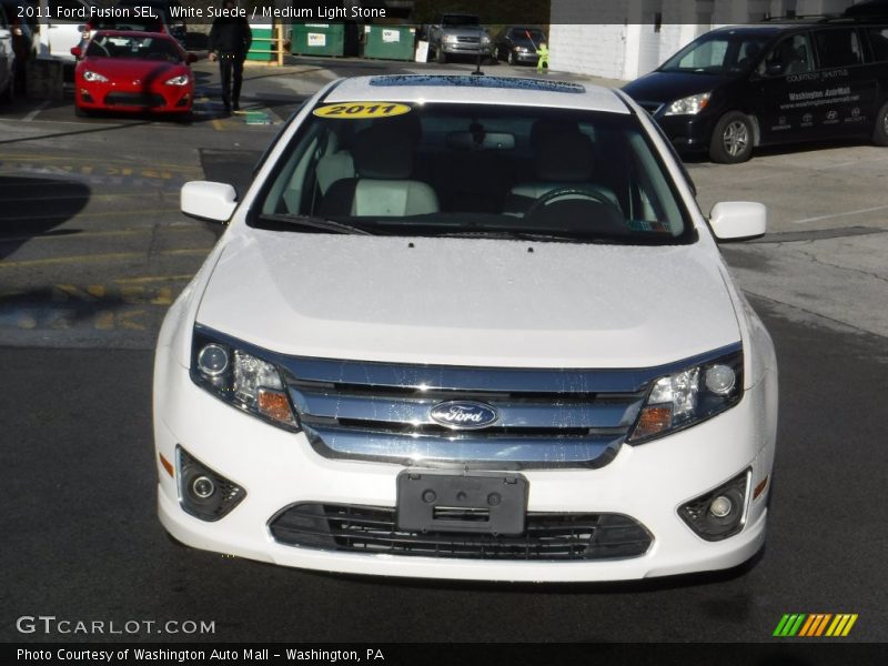 White Suede / Medium Light Stone 2011 Ford Fusion SEL