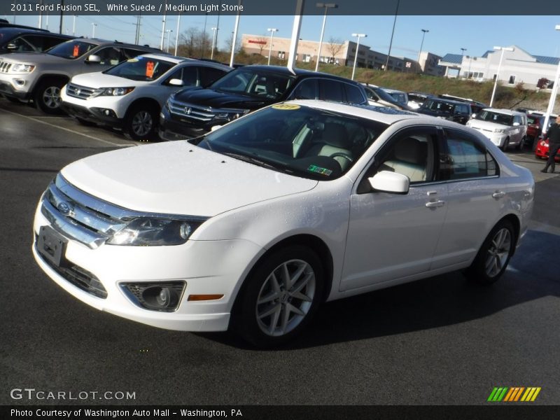 White Suede / Medium Light Stone 2011 Ford Fusion SEL