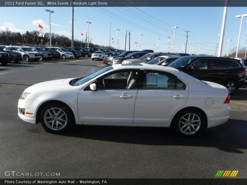 White Suede / Medium Light Stone 2011 Ford Fusion SEL