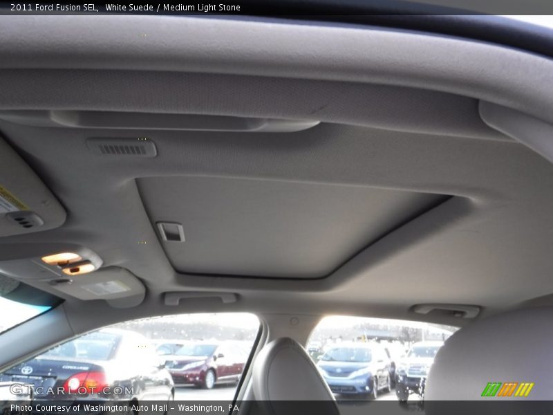 White Suede / Medium Light Stone 2011 Ford Fusion SEL
