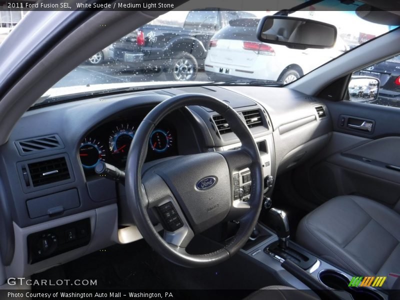White Suede / Medium Light Stone 2011 Ford Fusion SEL