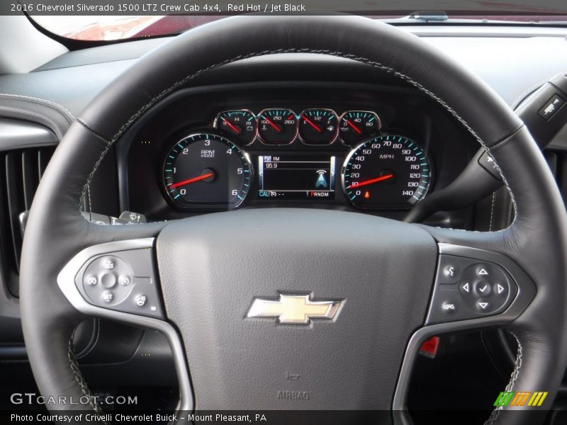 Red Hot / Jet Black 2016 Chevrolet Silverado 1500 LTZ Crew Cab 4x4