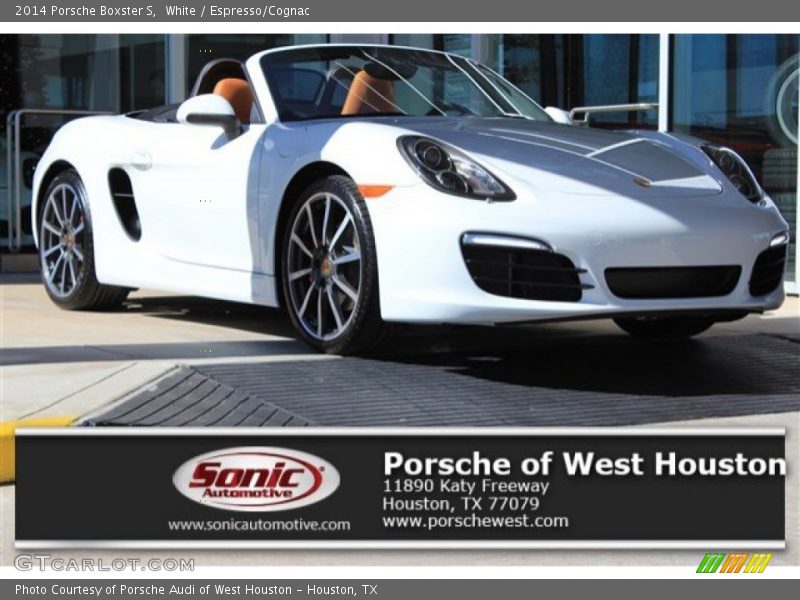 White / Espresso/Cognac 2014 Porsche Boxster S
