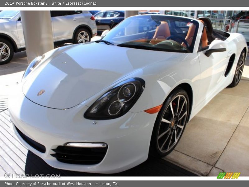 White / Espresso/Cognac 2014 Porsche Boxster S