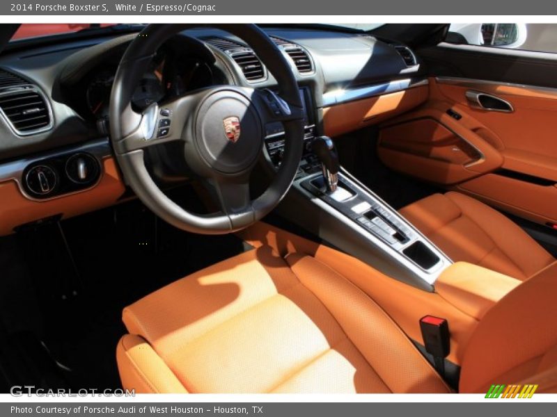 White / Espresso/Cognac 2014 Porsche Boxster S