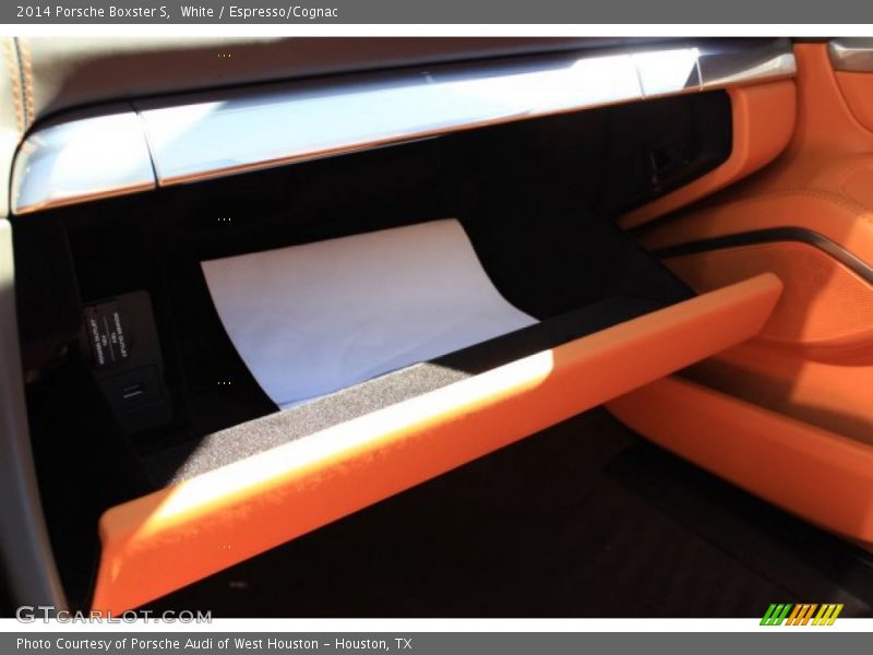 White / Espresso/Cognac 2014 Porsche Boxster S