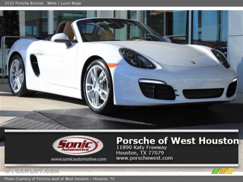 White / Luxor Beige 2015 Porsche Boxster