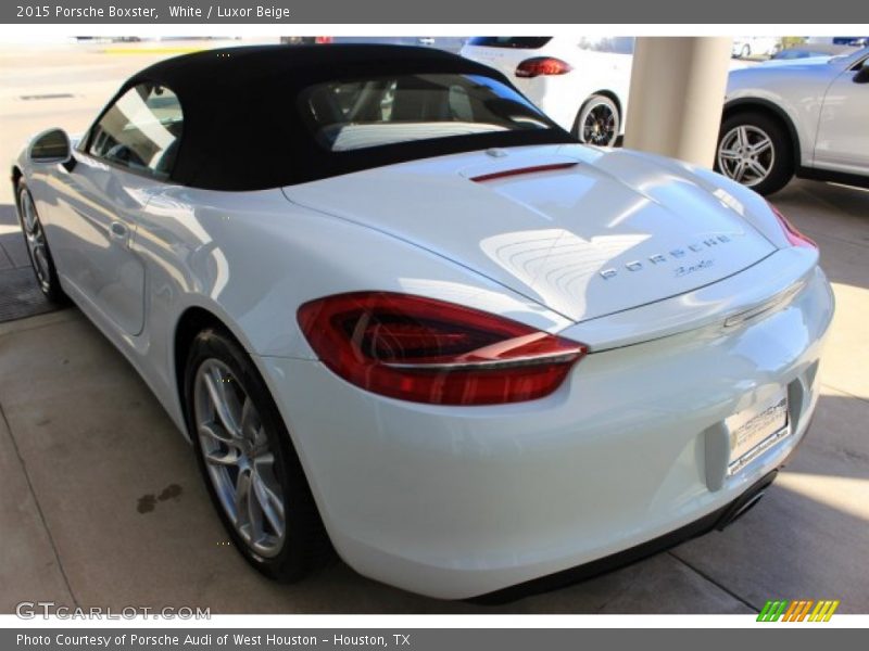 White / Luxor Beige 2015 Porsche Boxster