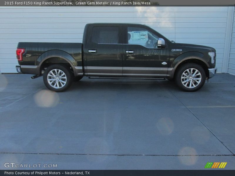 Green Gem Metallic / King Ranch Java/Mesa 2015 Ford F150 King Ranch SuperCrew