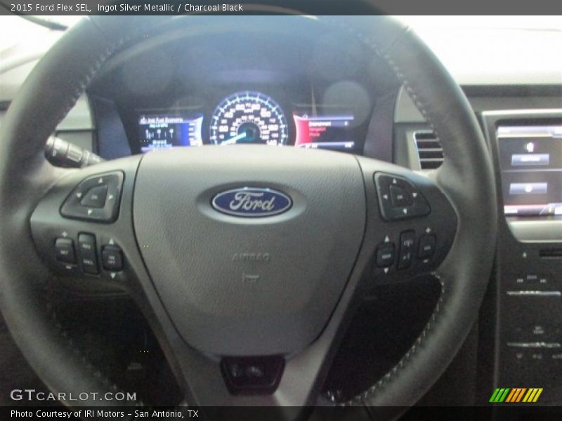 Ingot Silver Metallic / Charcoal Black 2015 Ford Flex SEL