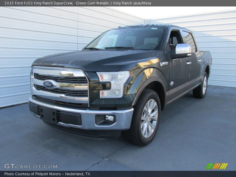 Green Gem Metallic / King Ranch Java/Mesa 2015 Ford F150 King Ranch SuperCrew