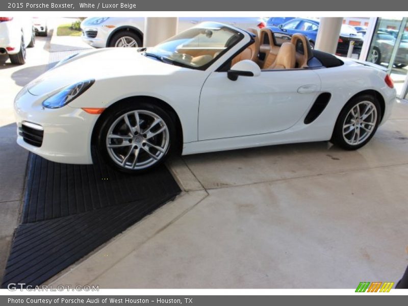 White / Luxor Beige 2015 Porsche Boxster