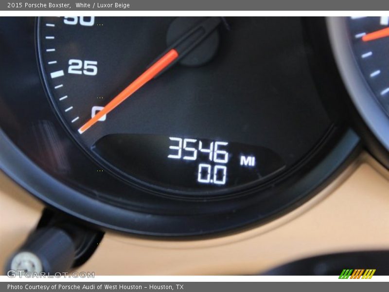 White / Luxor Beige 2015 Porsche Boxster