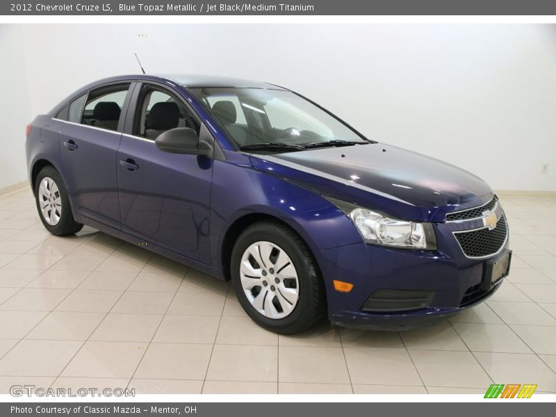 Blue Topaz Metallic / Jet Black/Medium Titanium 2012 Chevrolet Cruze LS