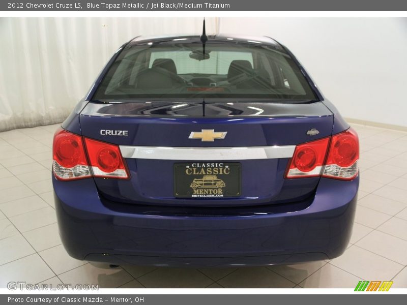 Blue Topaz Metallic / Jet Black/Medium Titanium 2012 Chevrolet Cruze LS