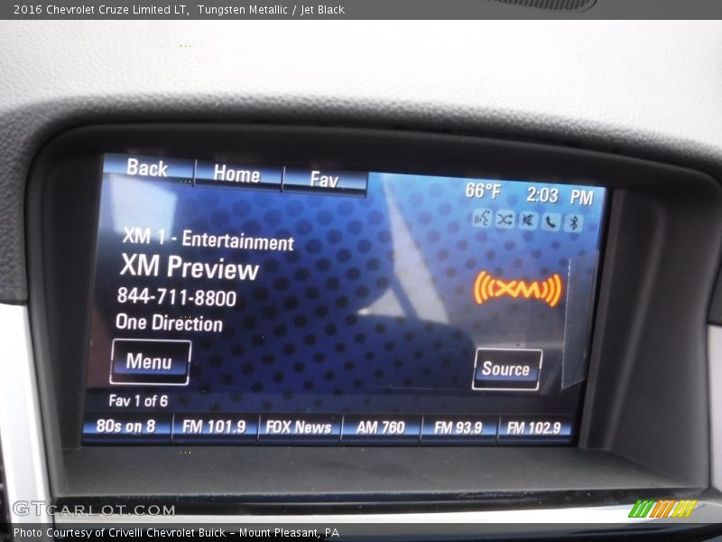 Tungsten Metallic / Jet Black 2016 Chevrolet Cruze Limited LT