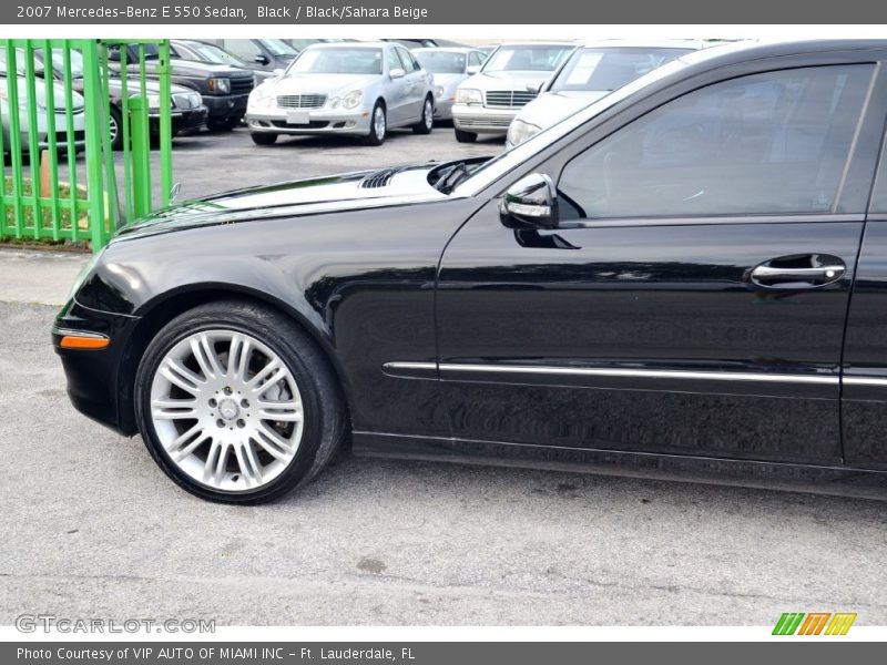 Black / Black/Sahara Beige 2007 Mercedes-Benz E 550 Sedan