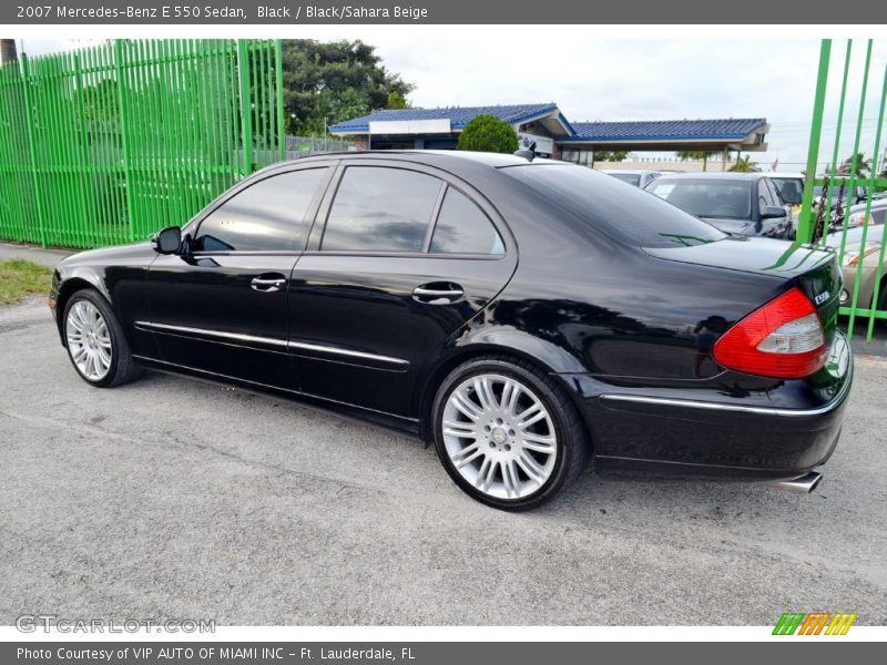 Black / Black/Sahara Beige 2007 Mercedes-Benz E 550 Sedan