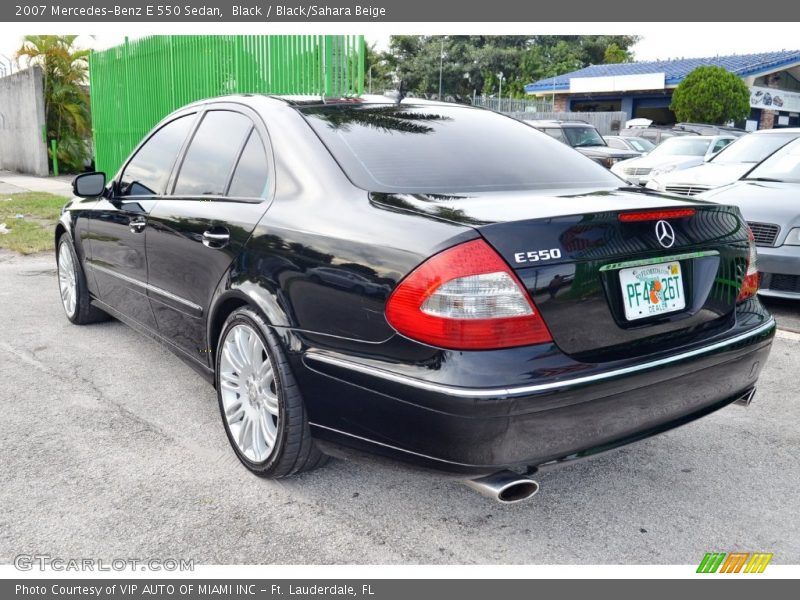 Black / Black/Sahara Beige 2007 Mercedes-Benz E 550 Sedan