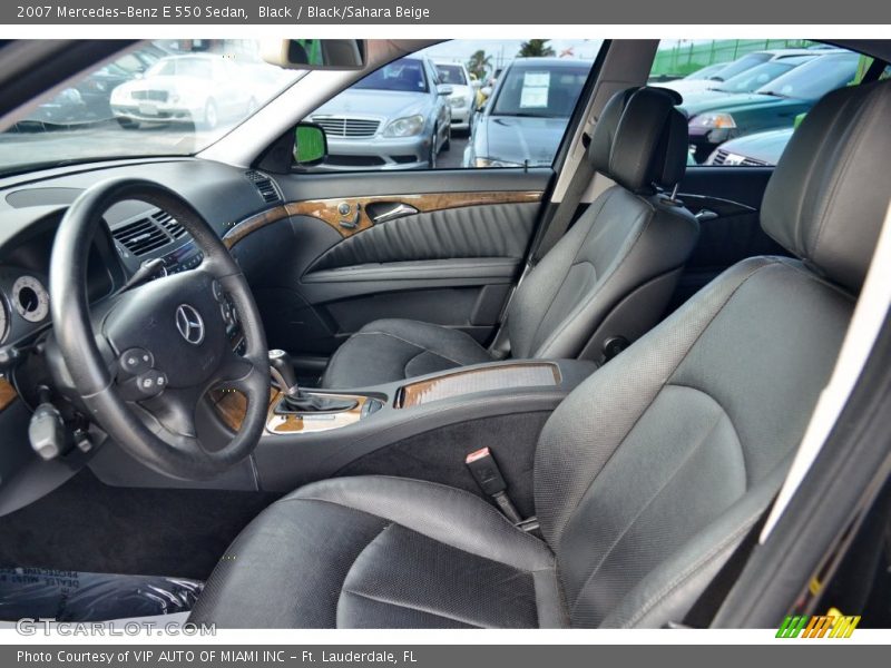 Front Seat of 2007 E 550 Sedan