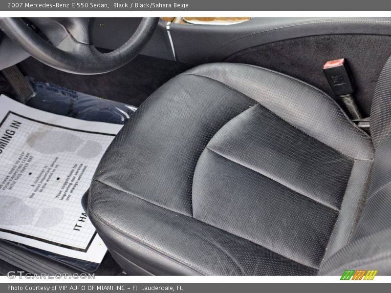 Black / Black/Sahara Beige 2007 Mercedes-Benz E 550 Sedan