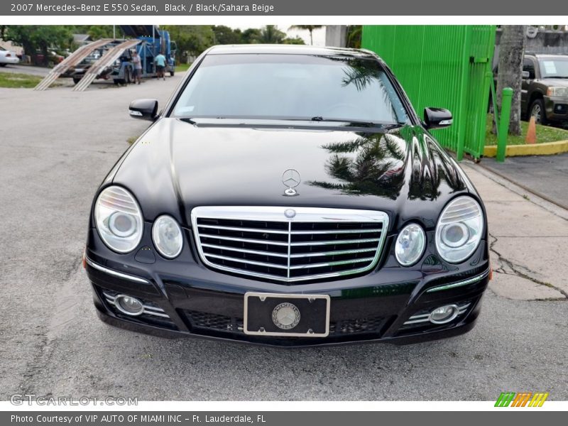 Black / Black/Sahara Beige 2007 Mercedes-Benz E 550 Sedan