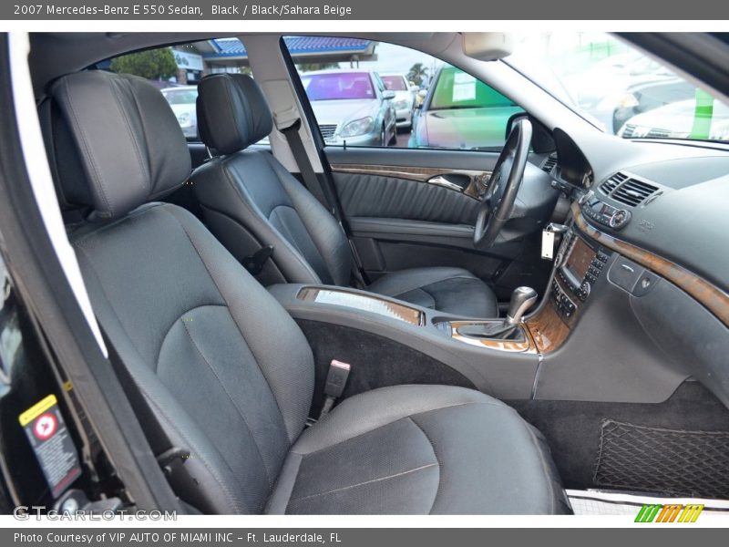 Black / Black/Sahara Beige 2007 Mercedes-Benz E 550 Sedan