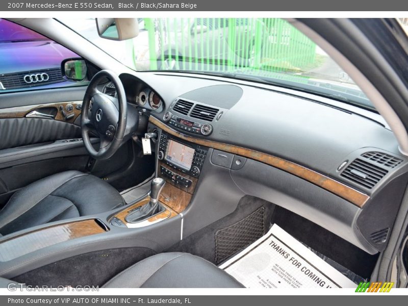 Black / Black/Sahara Beige 2007 Mercedes-Benz E 550 Sedan