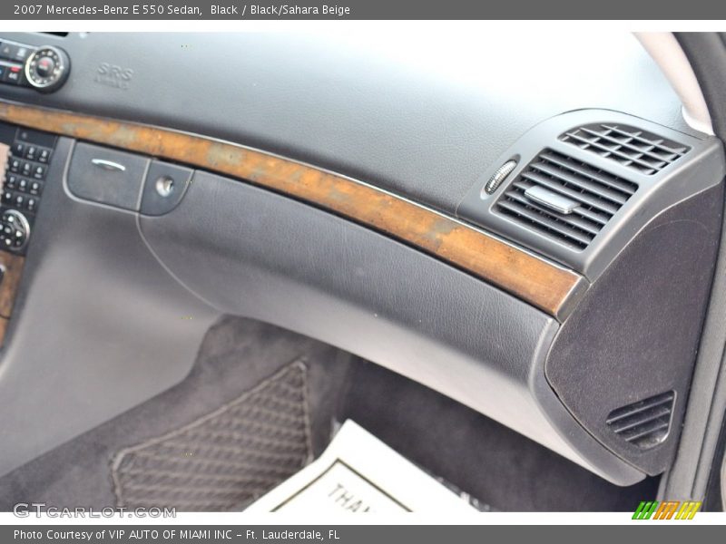 Black / Black/Sahara Beige 2007 Mercedes-Benz E 550 Sedan