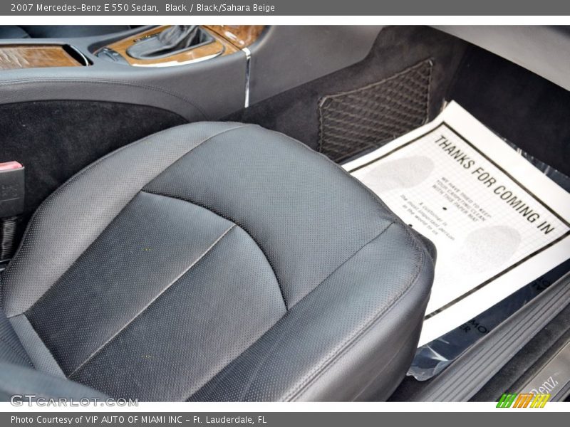 Black / Black/Sahara Beige 2007 Mercedes-Benz E 550 Sedan