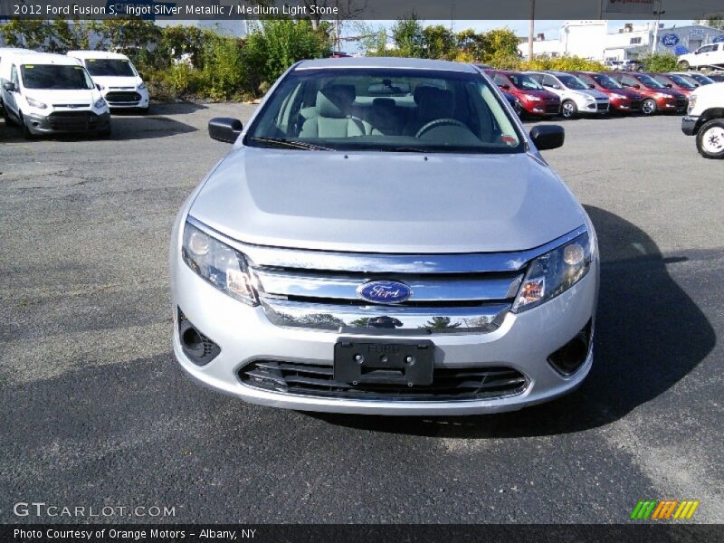 Ingot Silver Metallic / Medium Light Stone 2012 Ford Fusion S