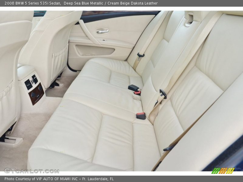 Deep Sea Blue Metallic / Cream Beige Dakota Leather 2008 BMW 5 Series 535i Sedan