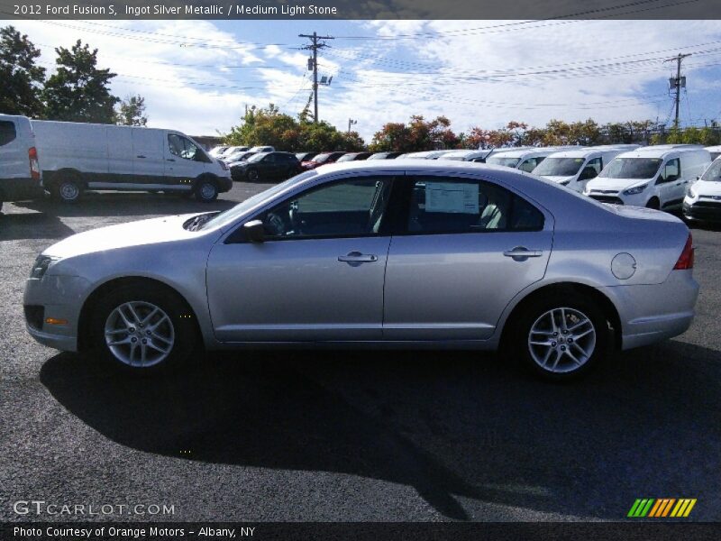 Ingot Silver Metallic / Medium Light Stone 2012 Ford Fusion S