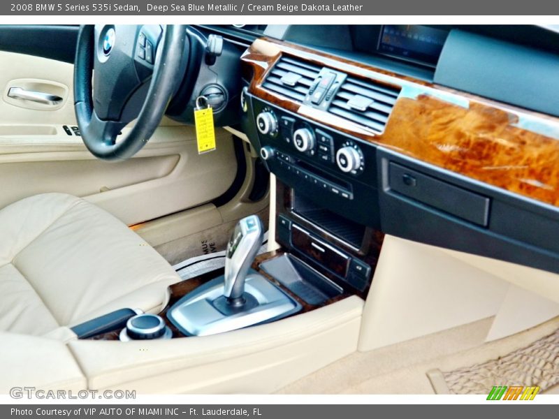 Deep Sea Blue Metallic / Cream Beige Dakota Leather 2008 BMW 5 Series 535i Sedan