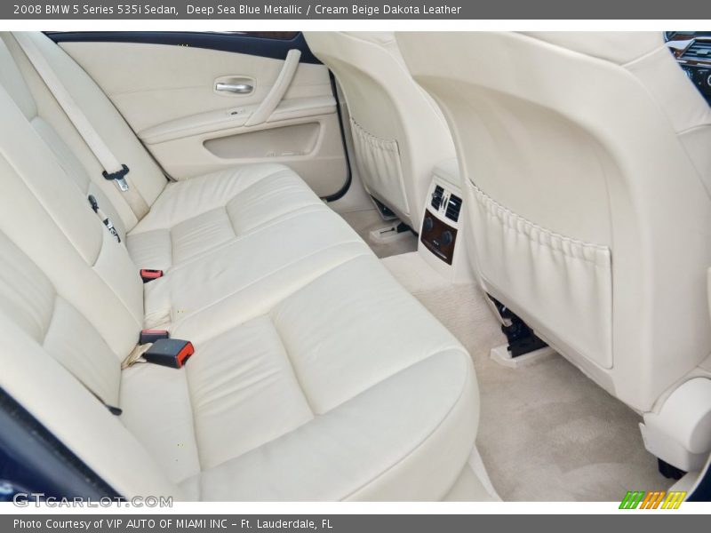 Deep Sea Blue Metallic / Cream Beige Dakota Leather 2008 BMW 5 Series 535i Sedan