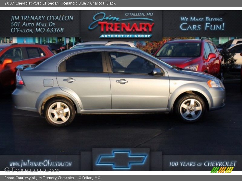 Icelandic Blue / Charcoal Black 2007 Chevrolet Aveo LT Sedan