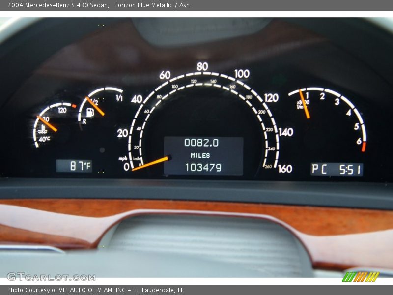 Horizon Blue Metallic / Ash 2004 Mercedes-Benz S 430 Sedan