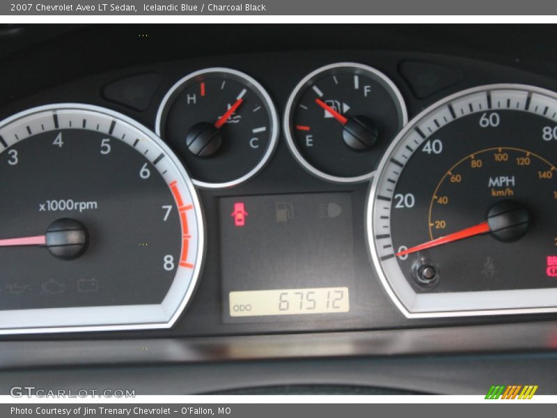 Icelandic Blue / Charcoal Black 2007 Chevrolet Aveo LT Sedan