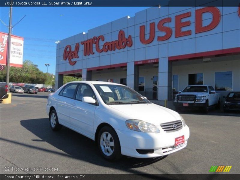 Super White / Light Gray 2003 Toyota Corolla CE