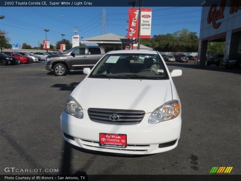 Super White / Light Gray 2003 Toyota Corolla CE