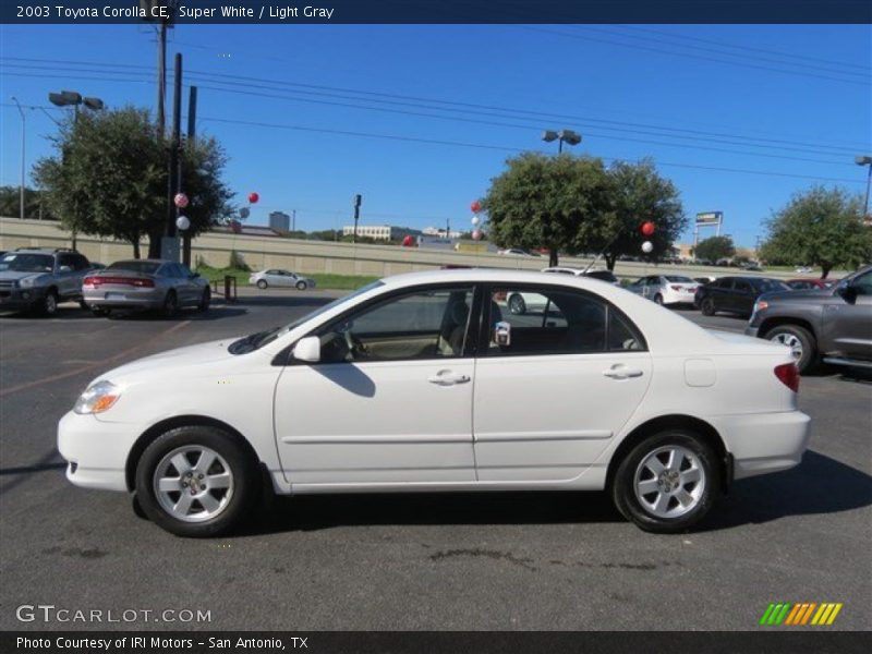 Super White / Light Gray 2003 Toyota Corolla CE