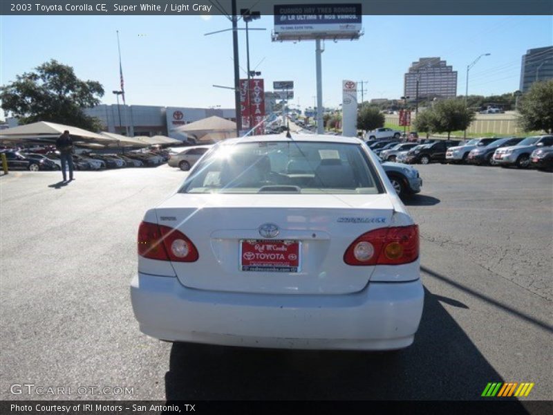 Super White / Light Gray 2003 Toyota Corolla CE